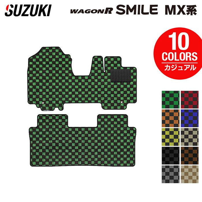 スズキ 新型 ワゴンRスマイル MX系 フロアマット ◆カジュアルチェック 日本製 HOTFIELD