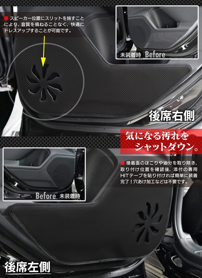 スバル 新型 フォレスター SL系 ドアトリムガード＋グローブボックスガード ◆キックガード 日本製 HOTFIELD