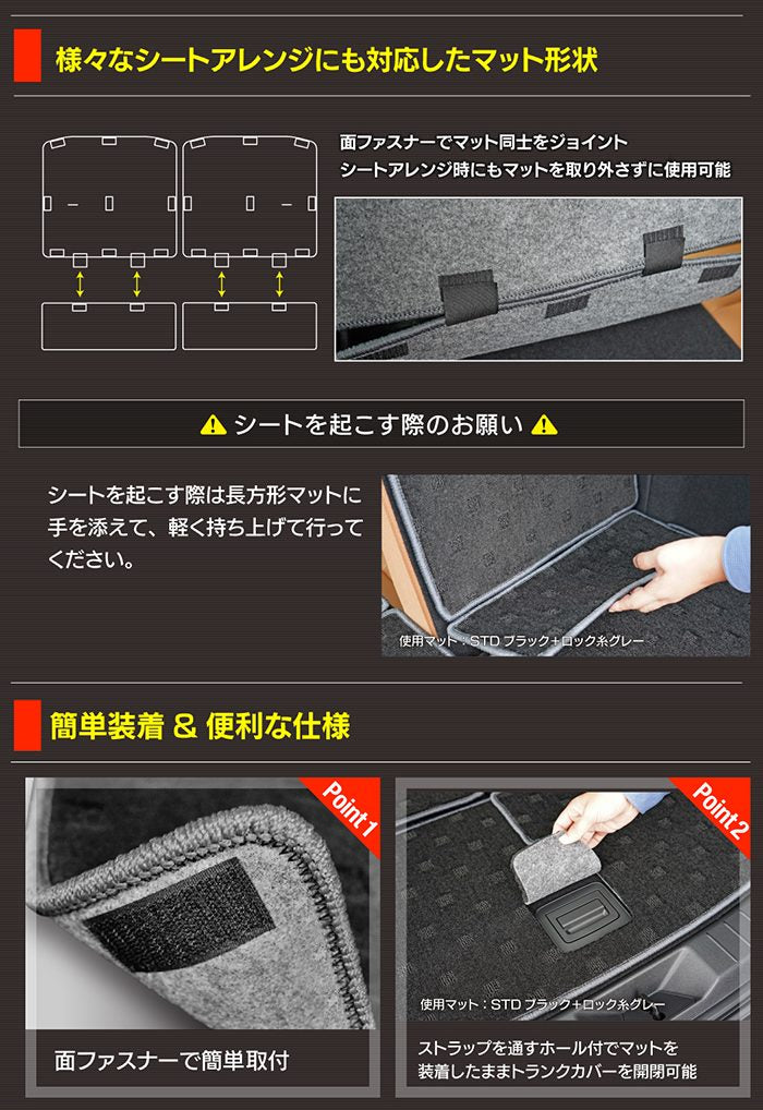 マツダ 新型 CX-80 CX80 KL系 ラゲッジルームマット カーボンファイバー調 リアルラバー 送料無料 日本製 HOTFIELD