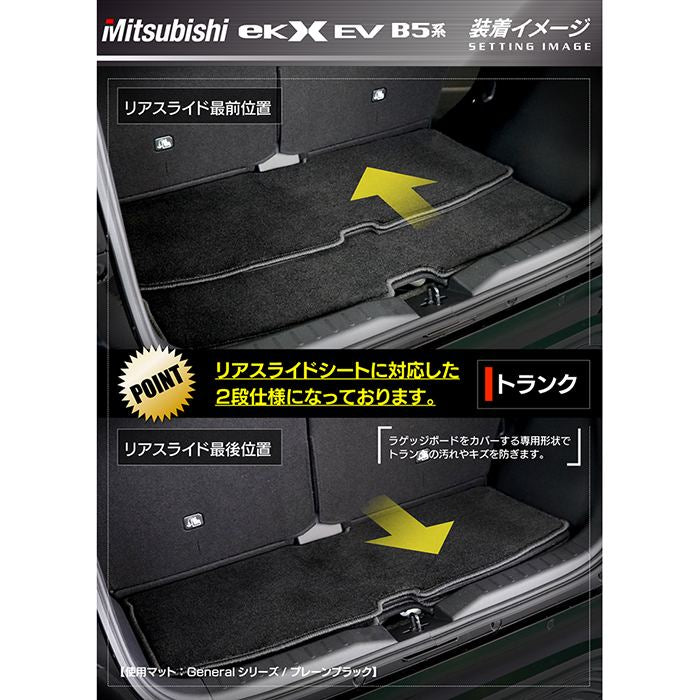 三菱 eKクロス EV B5系 トランクマット ラゲッジマット  ◆ジェネラル 日本製 HOTFIELD