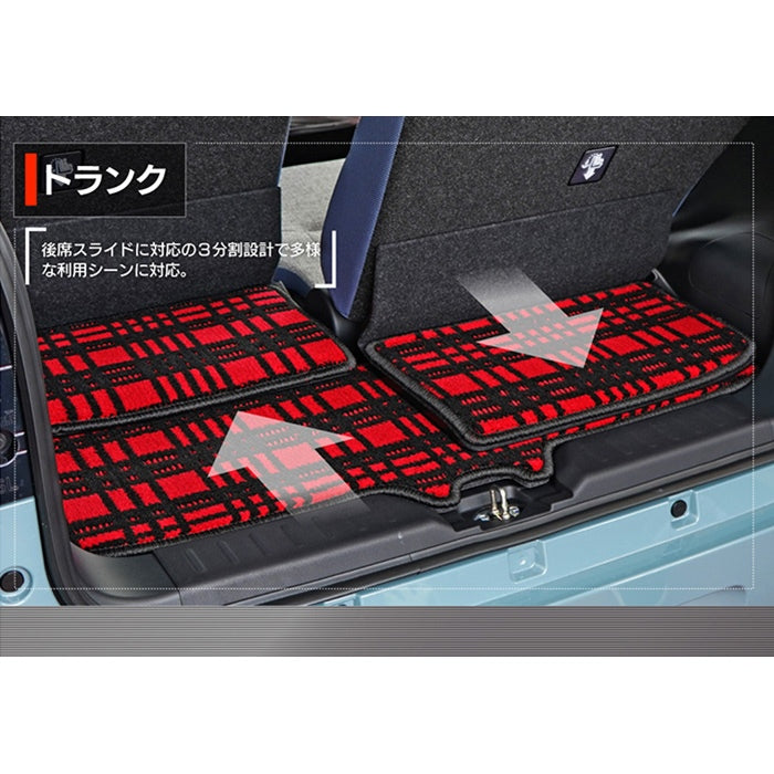 ダイハツ 新型 ムーヴキャンバス ムーブキャンバス LA850S LA860S フロアマット+ステップマット+トランクマット ラゲッジマット ◆ジェネラル 日本製 HOTFIELD