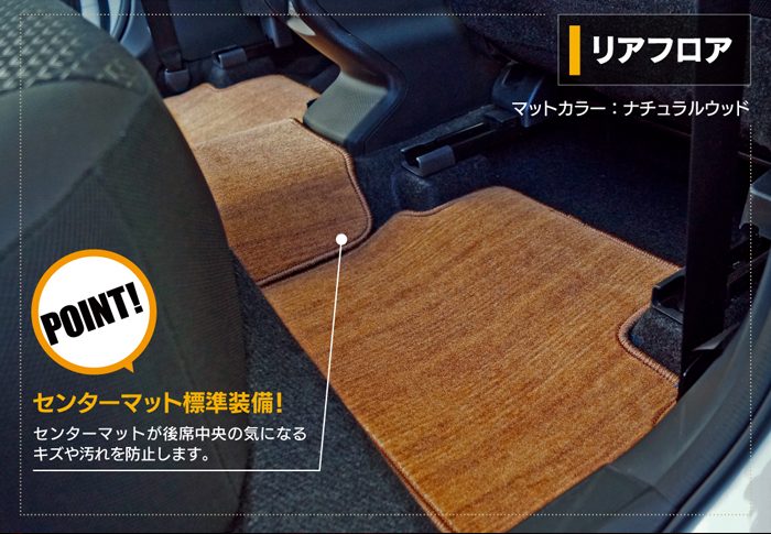 スバル レックス 200系 フロアマット ◆ウッド調カーペット 木目 日本製 HOTFIELD