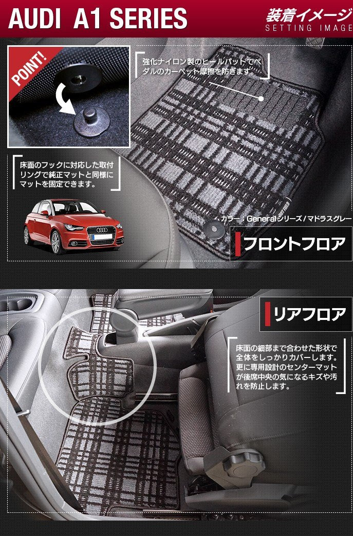 AUDI アウディ A1 8XC系 フロアマット ◆ジェネラルシリーズ 日本製 HOTFIELD