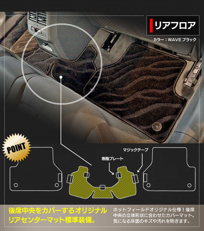AUDI アウディ A4 (B9) フロアマット+トランクマット ラゲッジマット ◆ジェネラル 日本製 HOTFIELD