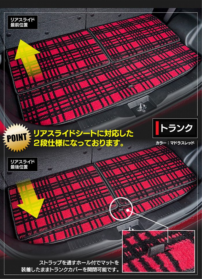 三菱 新型 デリカ D2 MBD7S MB37S フロアマット＋ステップマット＋トランクマット ラゲッジマット ◆ジェネラル 日本製 HOTFIELD