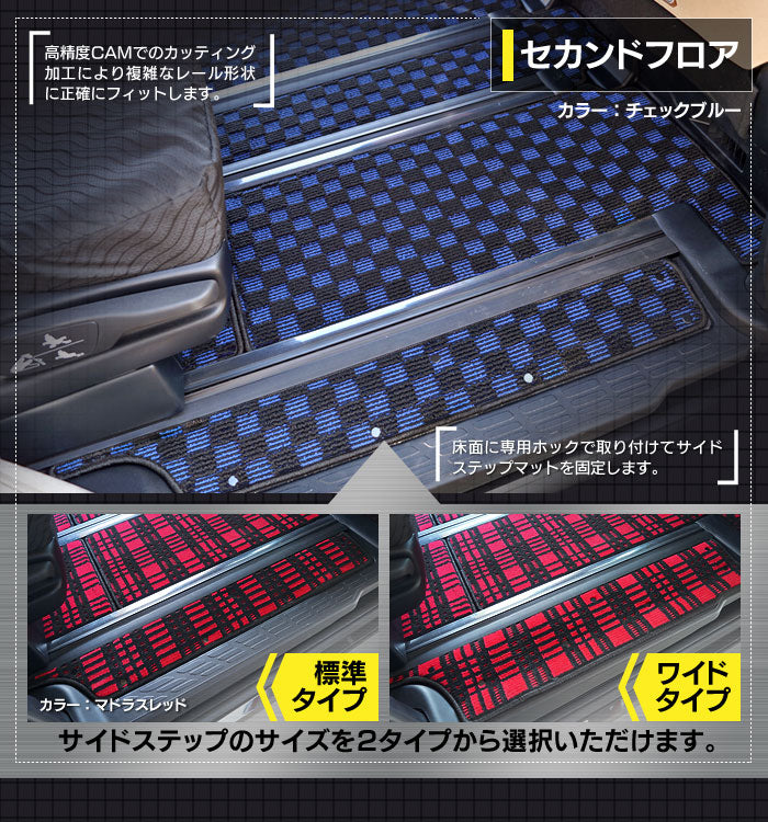 トヨタ エスクァイア 80系 フロアマット+ステップマット ◆カジュアルチェック 日本製 HOTFIELD