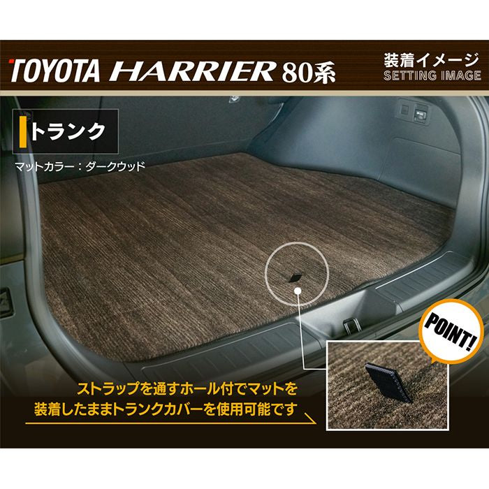 トヨタ 新型 ハリアー 80系 トランクマット ラゲッジマット ◆ウッド調カーペット 木目 日本製 HOTFIELD
