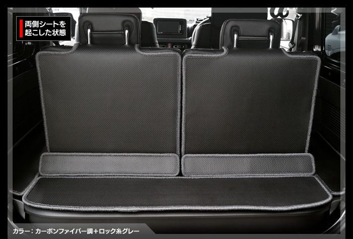 スズキ 新型 ジムニー ラゲッジルームマット ジムニーシエラ JB64W JB74W ◆カーボンファイバー調 リアルラバー 送料無料 日本製 HOTFIELD