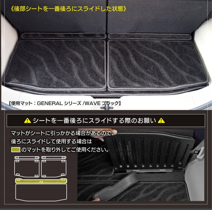日産 ルークス 40系 フロアマット+ステップマット+トランクマット ラゲッジマット  ◆カーボンファイバー調 リアルラバー 日本製 HOTFIELD