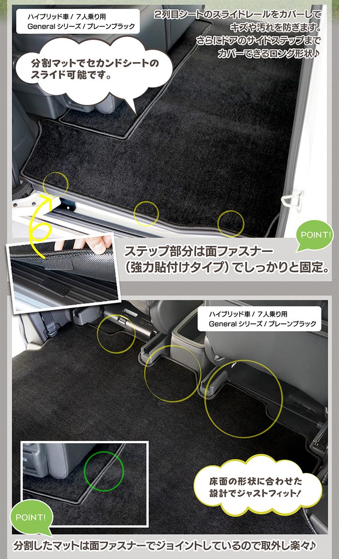 ホンダ ステップワゴン 新型対応 RP6/RP7/RP8 スパーダ エアー e:HEV セカンドラグマット ◆カジュアルチェック 日本製 HOTFIELD