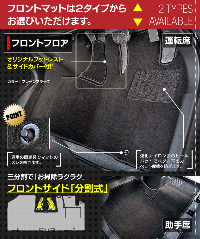 スズキ ワゴンR MH35S MH55S MH85S MH95S フロアマット+トランクマット ラゲッジマット ◆ジェネラル 日本製 HOTFIELD