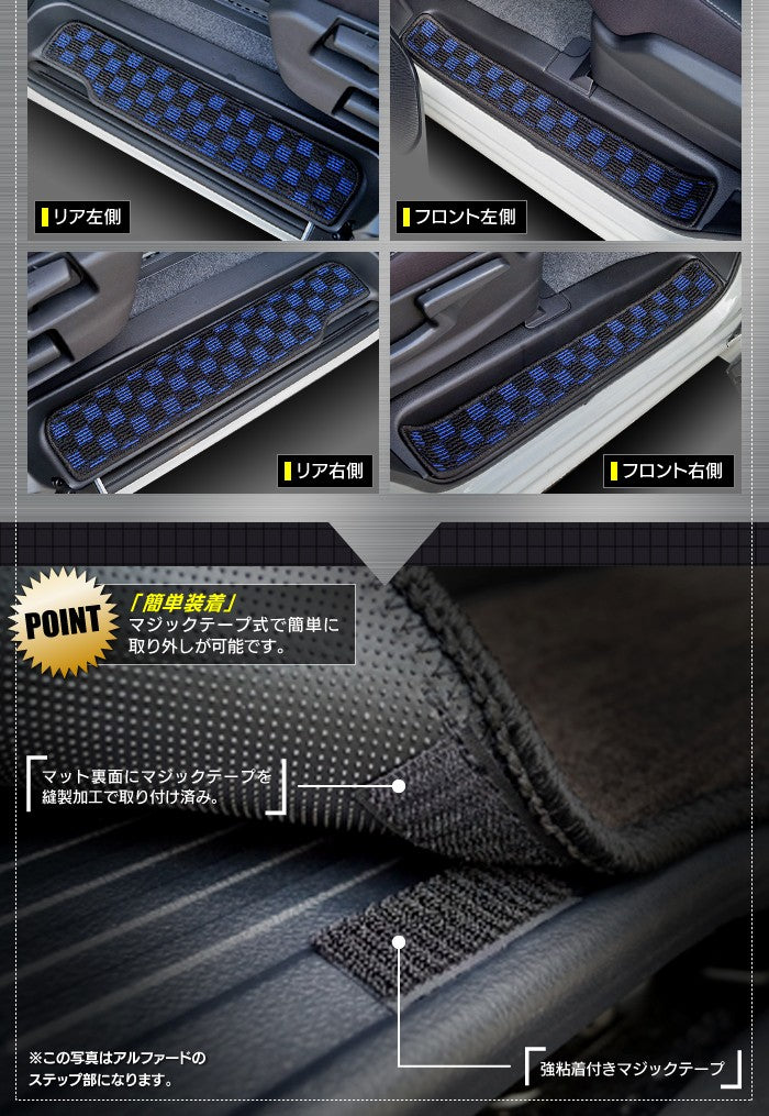 日産 セレナ C27系 (ガソリン車) サイドステップマット ◆カジュアルチェック 日本製 HOTFIELD
