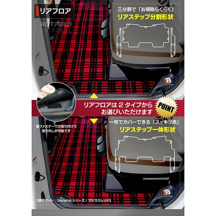 トヨタ 新型 シエンタ 5人乗り 10系 15系 2025年8月～対応 フロアマット+ステップマット+トランクマット ラゲッジマット ◆ジェネラル 日本製 HOTFIELD