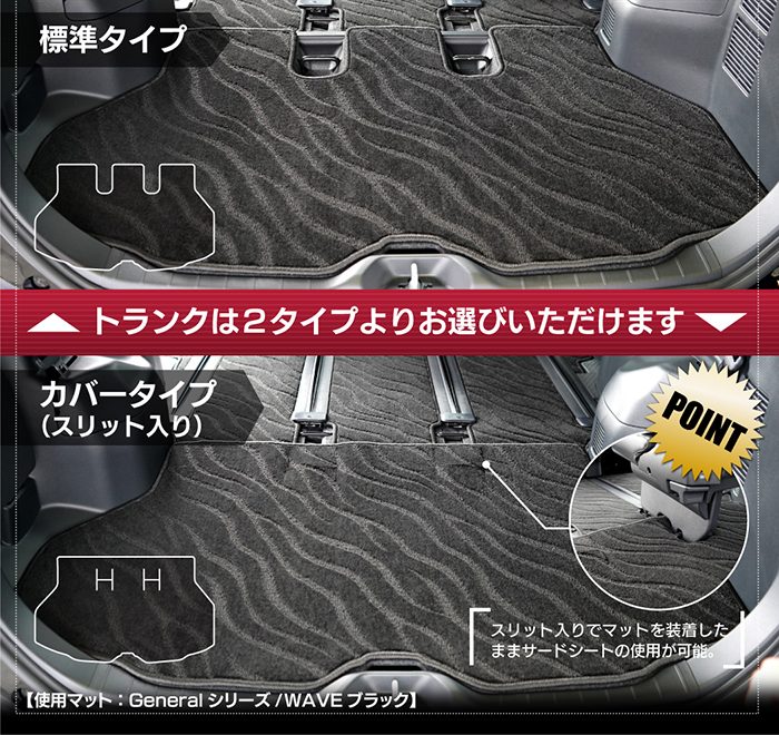 スズキ 新型 ランディ 90系 フロアマット＋ステップマット＋トランクマット ラゲッジマット ◆ジェネラル 日本製 HOTFIELD