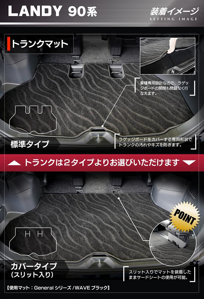 スズキ 新型 ランディ 90系 トランクマット ラゲッジマット ◆ジェネラル 日本製 HOTFIELD