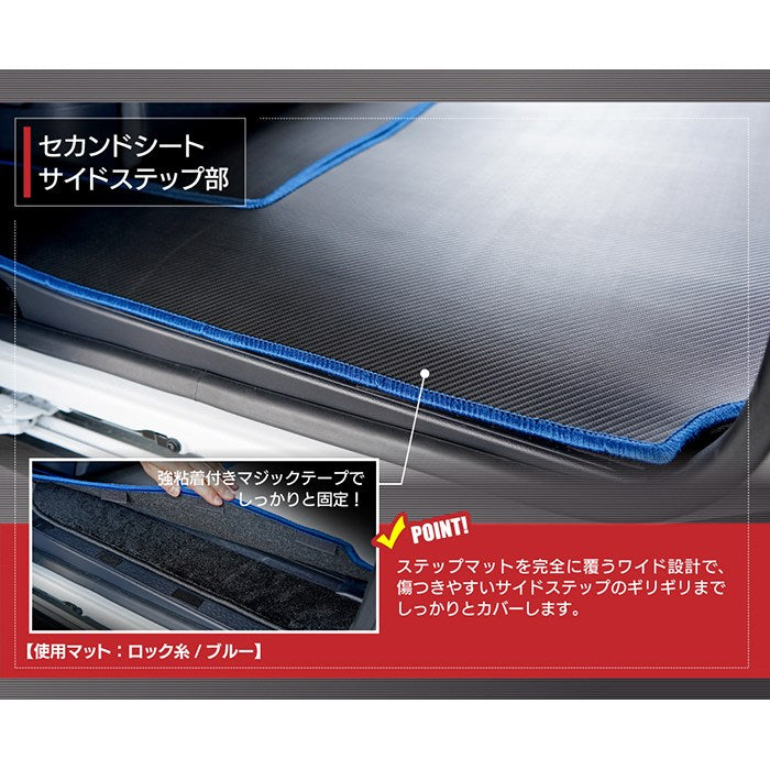 トヨタ 新型対応 ノア ヴォクシー 90系 2026年5月～対応 セカンドラグマット ◆カーボンファイバー調 リアルラバー 日本製 HOTFIELD