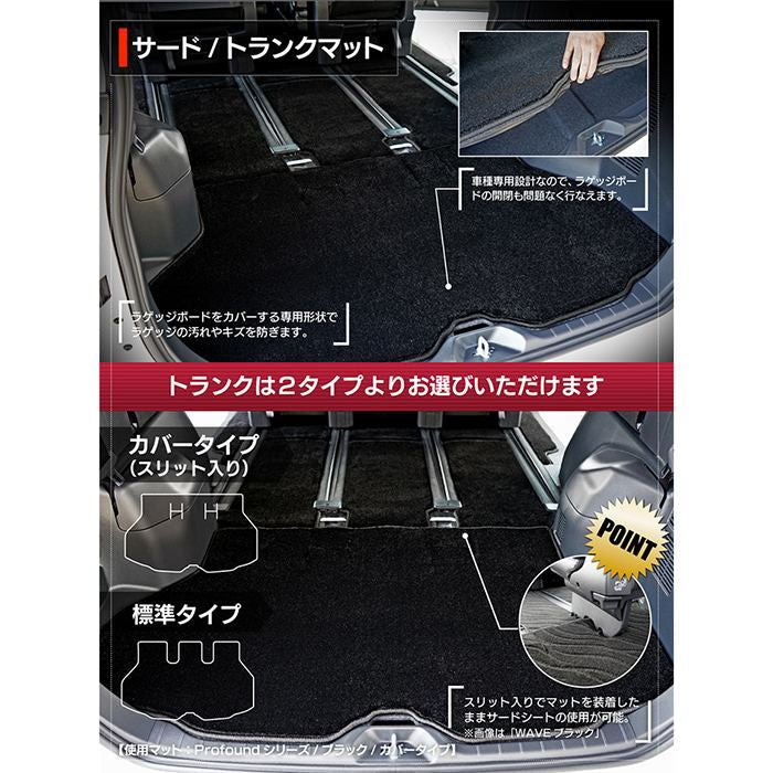 トヨタ 新型対応 ノア ヴォクシー 90系 2026年5月～対応 フロアマット+ステップマット+トランクマット ラゲッジマット ◆重厚Profound 日本製 HOTFIELD
