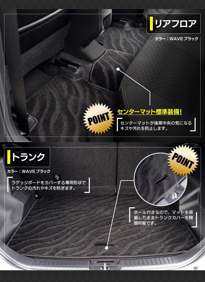 スバル レックス 200系 フロアマット＋トランクマット ラゲッジマット ◆ジェネラル 日本製 HOTFIELD