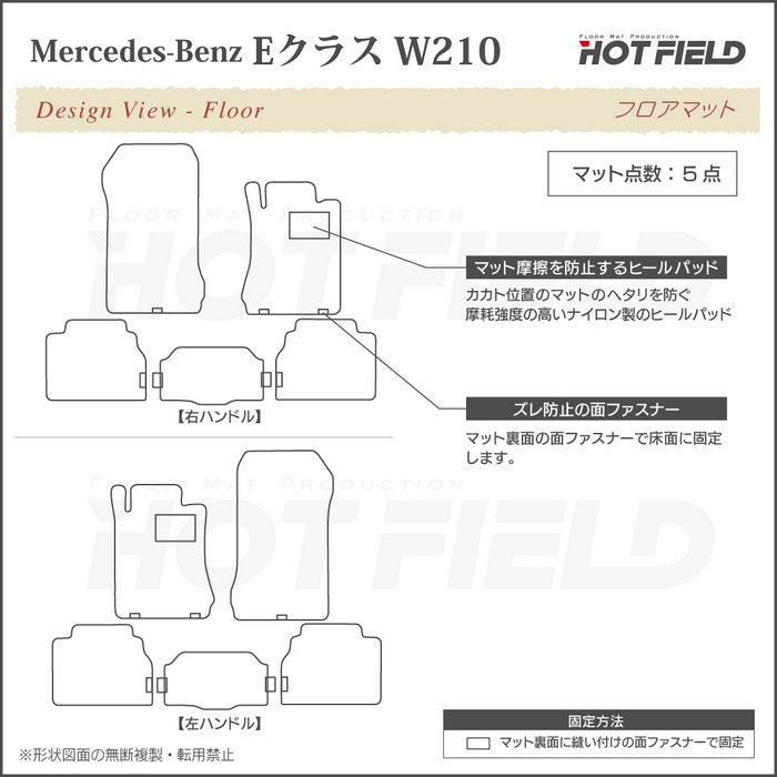 ベンツ Eクラス (W210) フロアマット ◆重厚Profound 日本製 HOTFIELD