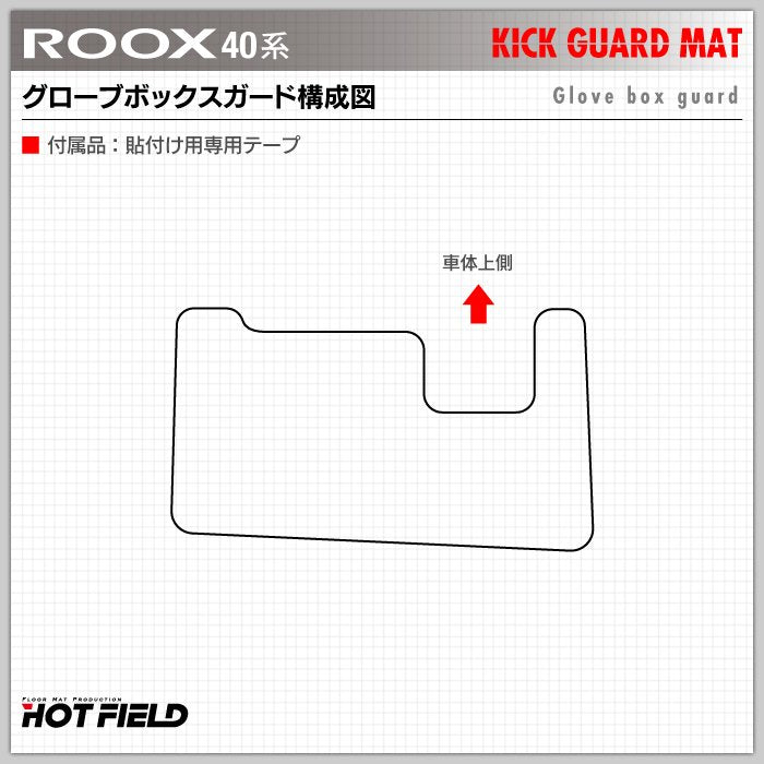 日産 ルークス 40系 ドアトリムガード+グローブボックスガード ◆キックガード 日本製 HOTFIELD