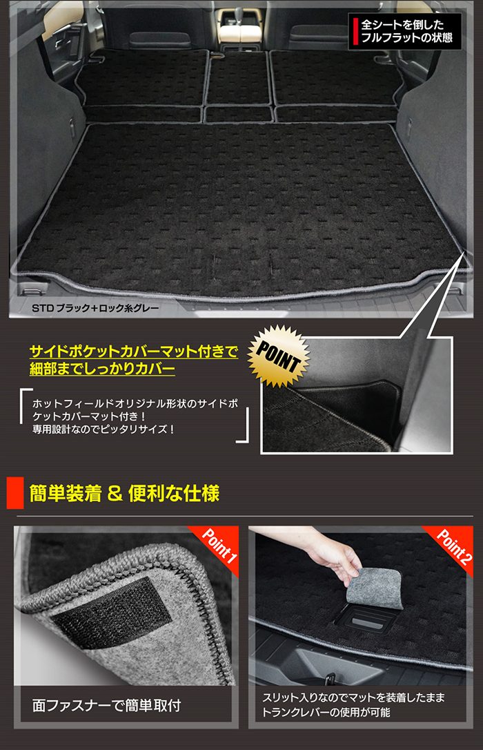 マツダ 新型 CX-5 cx5 KM系 ラゲッジルームマット 送料無料 日本製 HOTFIELD
