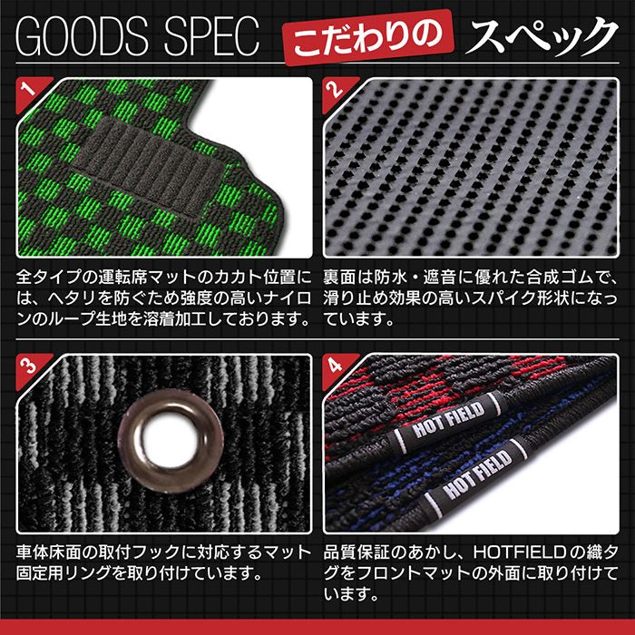 レンジローバー イヴォーク Evoque LV系 2013年11月～2019年5月対応 フロアマット+トランクマット ラゲッジマット ◆カジュアルチェック 日本製 HOTFIELD