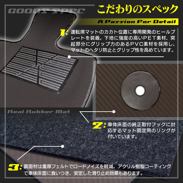 AUDI アウディ A7 スポーツバック F2D系 フロアマット ◆カーボンファイバー調 リアルラバー 日本製 HOTFIELD