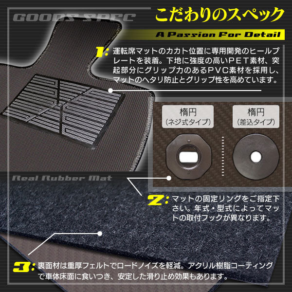 VW フォルクスワーゲン GOLF ゴルフ5 フロアマット+トランクマット ラゲッジマット ◆カーボンファイバー調 リアルラバー 日本製 HOTFIELD