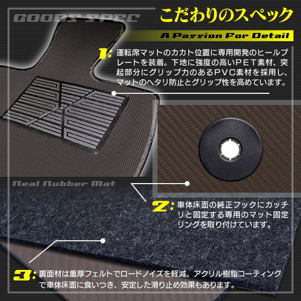 マツダ 新型 マツダ3 MAZDA3 フロアマット+トランクマット ラゲッジマット BP系 セダン ファストバック ハッチバック ◆カーボンファイバー調 リアルラバー 日本製 HOTFIELD