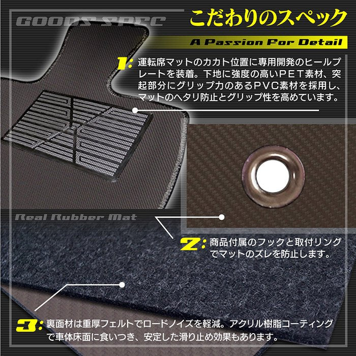 スバル 新型 レヴォーグ LEVORG レイバック対応 VN系 フロアマット ◆カーボンファイバー調 リアルラバー 日本製 HOTFIELD
