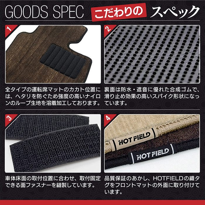 BMW 新型 4シリーズ クーペ (G22) フロアマット＋トランクマット ラゲッジマット ◆ウッド調カーペット 木目 日本製 HOTFIELD