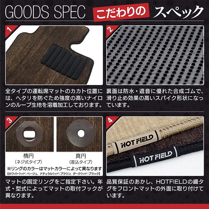VW フォルクスワーゲン ゴルフトゥーラン1 ゴルフトゥーラン2 フロアマット ◆ウッド調カーペット 木目 日本製 HOTFIELD