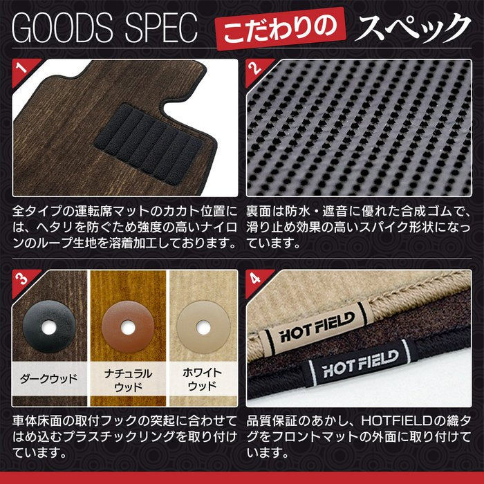 三菱 新型 eKスペース BA系 フロアマット ◆ウッド調カーペット 木目 日本製 HOTFIELD